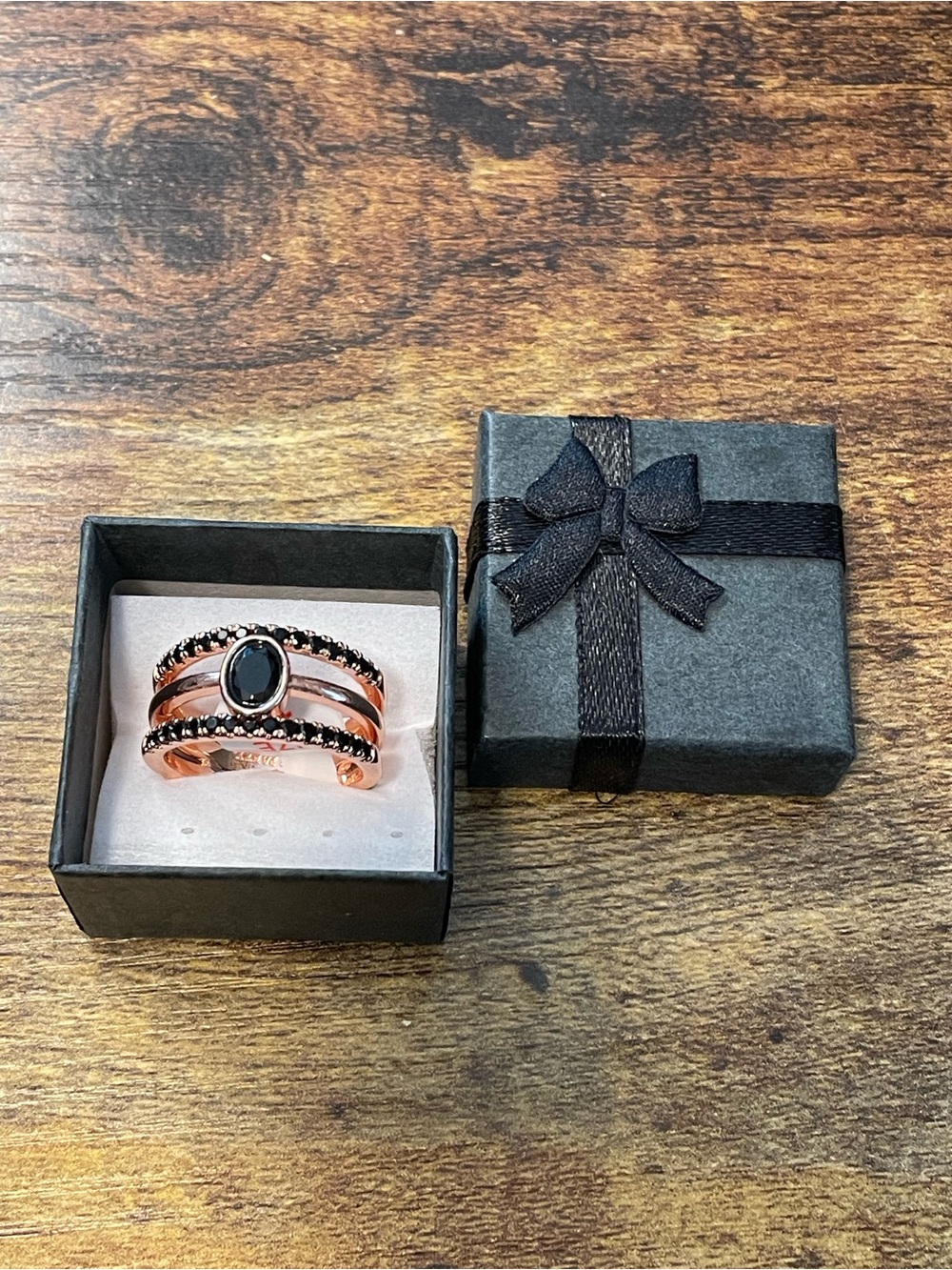 Bomb Party OG Ring Black Onyx on Rose Gold Size 10